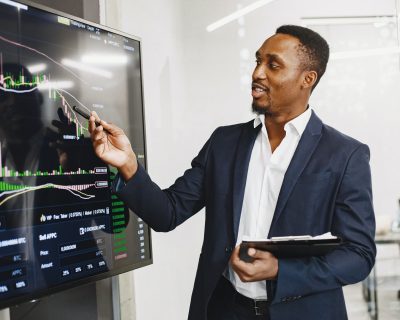 Elegant african man in the office